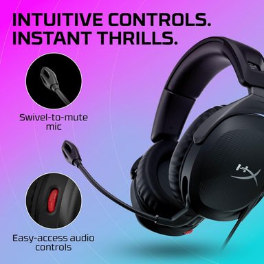 AUDÍFONOS GAMER ALÁMBRICOS HYPERX CLOUD STINGER 2 NEGRO - 5