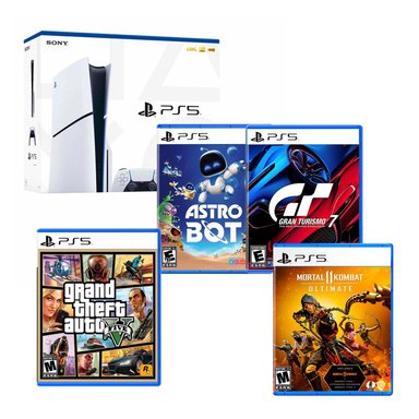 CONSOLA PLAYSTATION 5 SLIM DISCO + ASTRO BOT + GRAN TURISMO 7 + GTA 5 + MORTAL KOMBAT 11 ULTIMATE - 1
