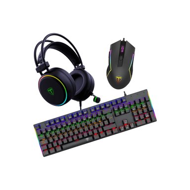 KIT GAMER T-DAGGER 3 EN 1 TECLADO TRIDENT + AUDÍFONOS SONA + MOUSE NAXOS - 1