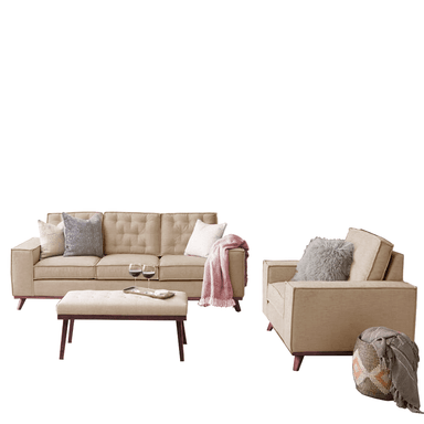 JUEGO SALA HOME PREMIUM KLOE 3 1 + BANQUETA