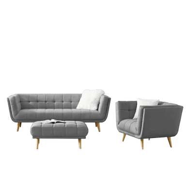 JUEGO SALA HOME PREMIUM GLADYS 3 1 + BANQUETA