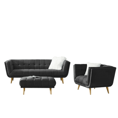 JUEGO SALA HOME PREMIUM GLADYS 3 1 + BANQUETA