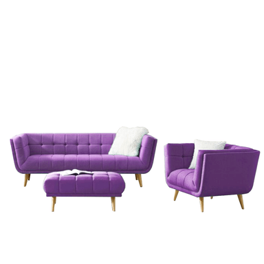 JUEGO SALA HOME PREMIUM GLADYS 3 1 + BANQUETA