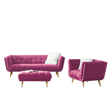 JUEGO SALA HOME PREMIUM GLADYS 3 1 + BANQUETA