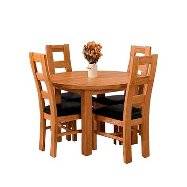 JUEGO COMEDOR HOME PREMIUM SILVIA 4 SILLAS NEGRO