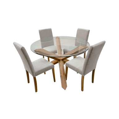 JUEGO DE COMEDOR HOME PREMIUM ITALO 4 SILLAS