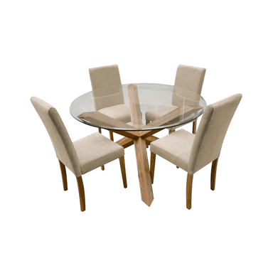 JUEGO DE COMEDOR HOME PREMIUM ITALO 4 SILLAS