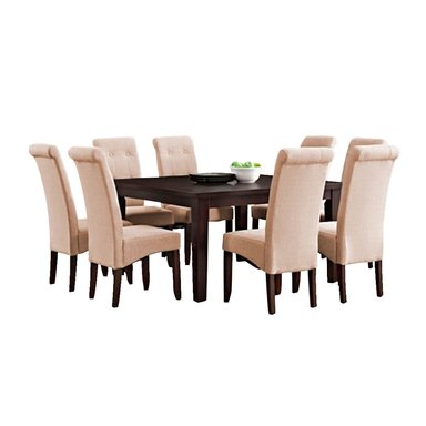 JUEGO COMEDOR HOME PREMIUM VERUSKA 8 SILLAS BEIGE