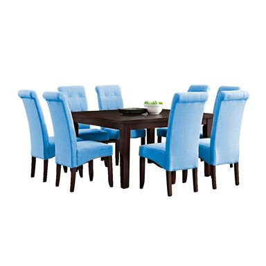 JUEGO COMEDOR HOME PREMIUM VERUSKA 8 SILLAS AZUL