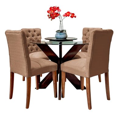 JUEGO DE COMEDOR HOME PREMIUM NAIROBI 4 SILLAS