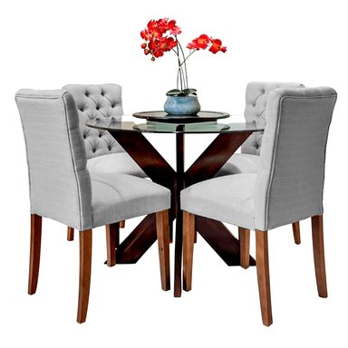 JUEGO DE COMEDOR HOME PREMIUM NAIROBI 4 SILLAS