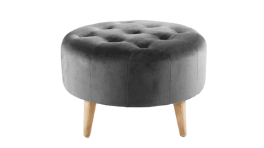 PUFF HOME PREMIUM LILY GRIS CAPITONEADO