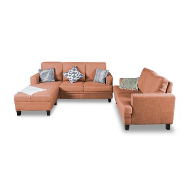 JUEGO SALA HOME PREMIUM RAQUEL 3 2 + BANQUETA MULTIFUNCIONAL