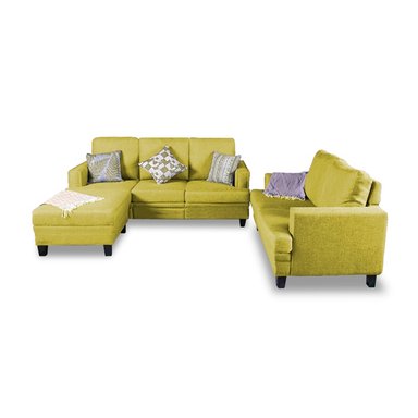 JUEGO DE SALA HOME PREMIUM RAQUEL 3 2 + BANQUETA MULTIFUNCIONAL