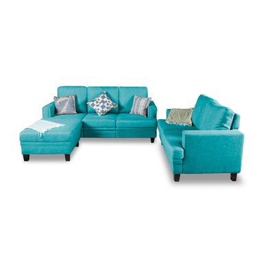 JUEGO DE SALA HOME PREMIUM RAQUEL 3 2 + BANQUETA MULTIFUNCIONAL