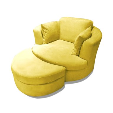 SOFA + BANQUETA HOME PREMIUM AMARILLO LUNA