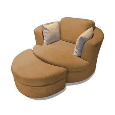 SILLON + BANQUETA HOME PREMIUM MARRÓN LUNA