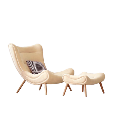 SILLON + BANQUETA HOME PREMIUM LOOPS CREMA