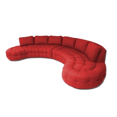 SECCIONAL HOME PREMIUM SPARKIE ROJO CAPITONEADO