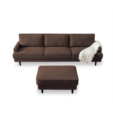 SOFA HOME PREMIUM MATTY 3 CUERPOS + BANQUETA MULTIFUNCIONAL