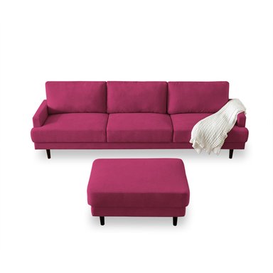 SOFA HOME PREMIUM MATTY 3 CUERPOS + BANQUETA MULTIFUNCIONAL