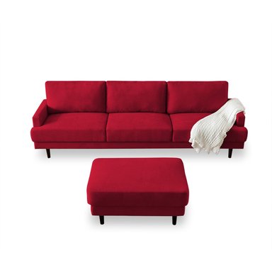 SOFA HOME PREMIUM MATTY 3 CUERPOS + BANQUETA MULTIFUNCIONAL