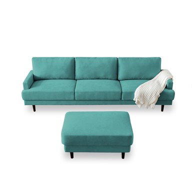 SOFA HOME PREMIUM MATTY 3 CUERPOS + BANQUETA MULTIFUNCIONAL