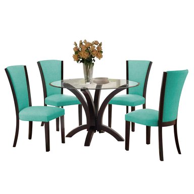 JUEGO COMEDOR HOME PREMIUM ESPERANZA 4 SILLAS TURQUESA
