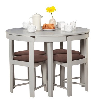 JUEGO COMEDOR HOME PREMIUM FABIANNA 4 SILLAS MARRÓN