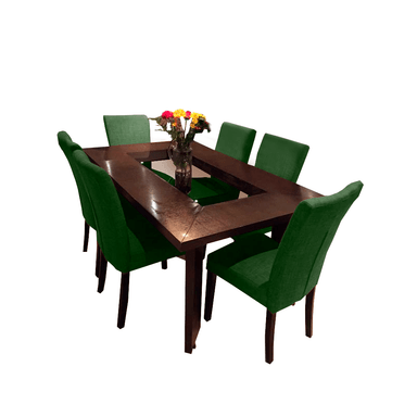 JUEGO COMEDOR HOME PREMIUM AMERICA 6 SILLAS ESMERALDA