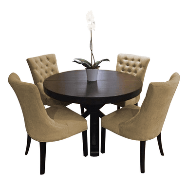 JUEGO COMEDOR HOME PREMIUM AVILA 4 SILLAS BEIGE