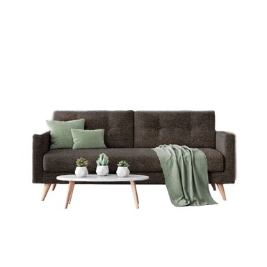 SOFA HOME PREMIUM BURCU 2 CUERPOS GRIS OSCURO