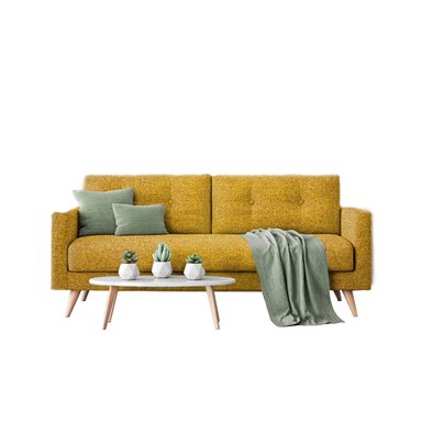 SOFA HOME PREMIUM BURCU 2 CUERPOS MOSTAZA