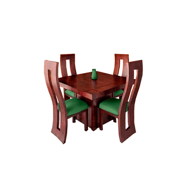 JUEGO COMEDOR HOME PREMIUM RUTH 4 SILLAS ESMERALDA