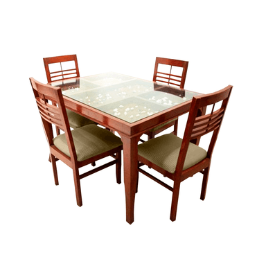 JUEGO COMEDOR HOME PREMIUM TULUM 4 SILLAS BEIGE