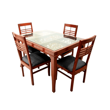 JUEGO COMEDOR HOME PREMIUM TULUM 4 SILLAS NEGRO