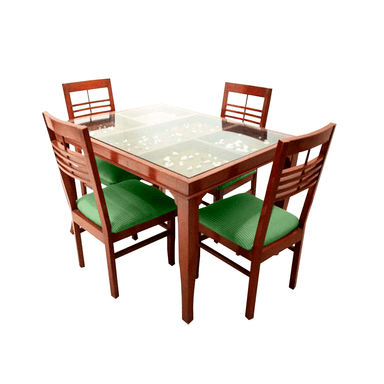 JUEGO COMEDOR HOME PREMIUM TULUM 4 SILLAS VERDE