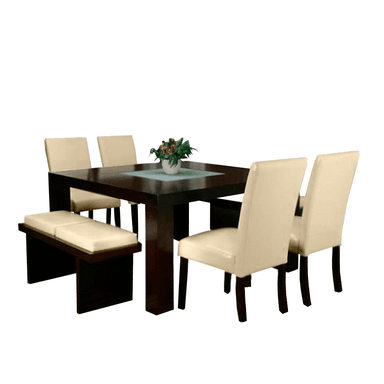 JUEGO COMEDOR HOME PREMIUM MARIOLYS 8 SILLAS BEIGE