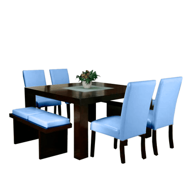 JUEGO COMEDOR HOME PREMIUM MARIOLYS 8 SILLAS CELESTE