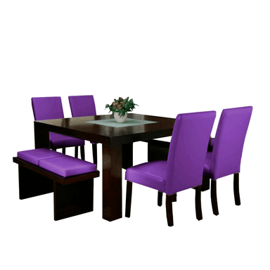 JUEGO COMEDOR HOME PREMIUM MARIOLYS 8 SILLAS VIOLETA