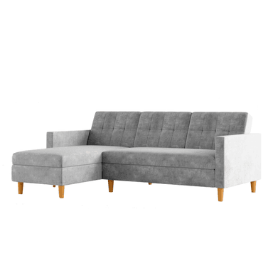 SECCIONAL HOME PREMIUM FURRY PLATA IZQUIERDO