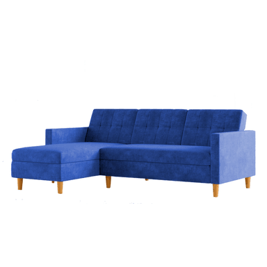 SECCIONAL HOME PREMIUM AZUL ELECTRICO FURRY IZQUIERDO