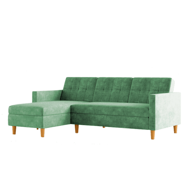 SECCIONAL HOME PREMIUM FURRY VERDE IZQUIERDO