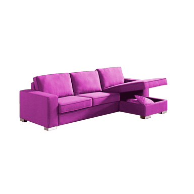 SECCIONAL HOME PREMIUM VIENA VIOLETA DERECHO BAUL