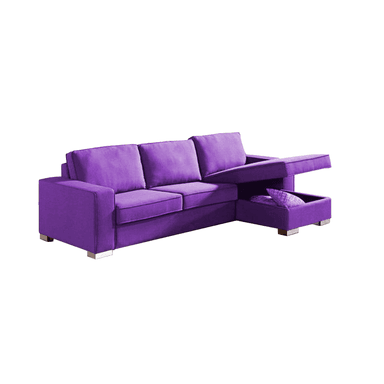 SECCIONAL HOME PREMIUM VIENA VIOLETA DERECHO BAUL