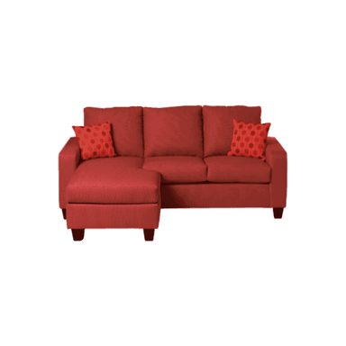 SOFA HOME PREMIUM DUBBY 3 CUERPOS ROJO + BANQUETA