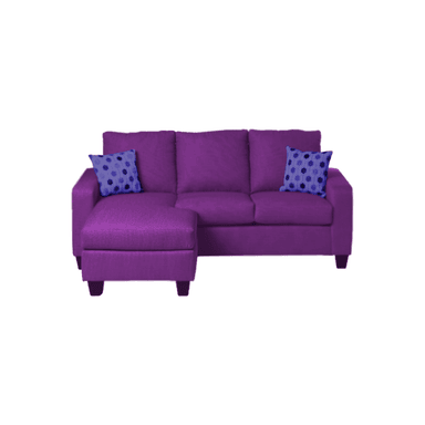SOFA HOME PREMIUM DUBBY 3 CUERPOS VIOLETA + BANQUETA