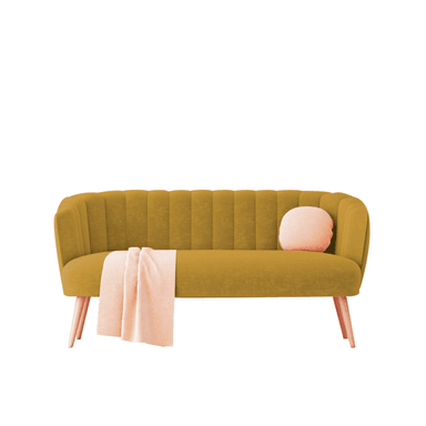 SOFA HOME PREMIUM MOIRA 2 CUERPOS MOSTAZA