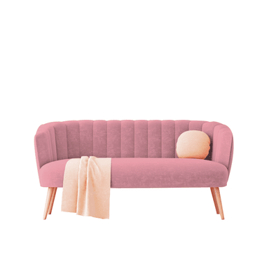 SOFA HOME PREMIUM MOIRA 2 CUERPOS ROSADO