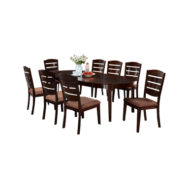 JUEGO COMEDOR HOME PREMIUM SINFO 8 SILLAS MARRÓN NIA